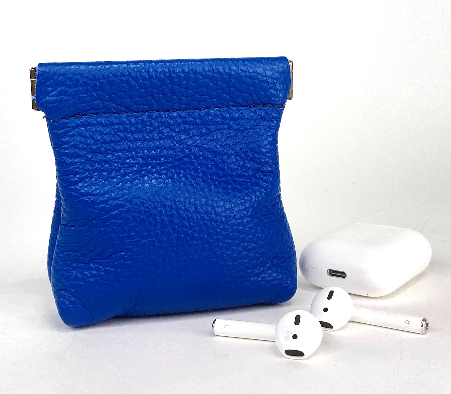 Brilliant Blue Squeeze Coin Pouch Purse