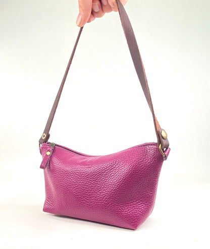 Tagalong Shoulder Purse in Fuchsia