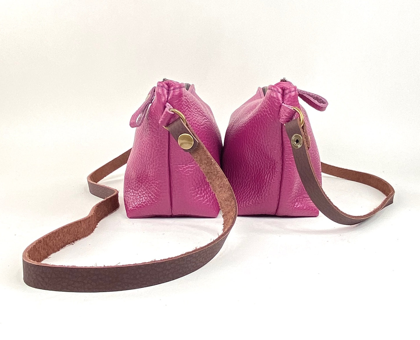 Tagalong Shoulder Purse in Fuchsia