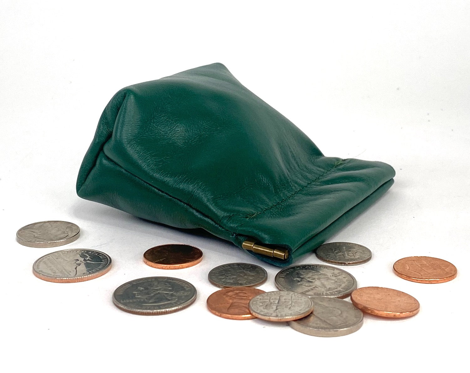 Hunter Green Squeeze Coin Pouch Purse
