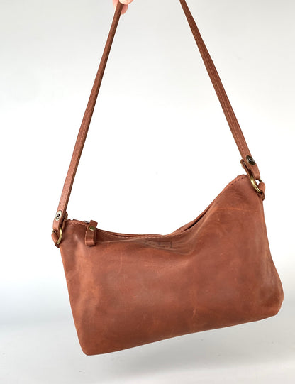 Tagalong Shoulder Purse in Medium Brown