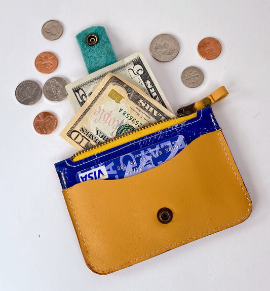 CardGuard Minimalist Leather Wallet in Primary Colors