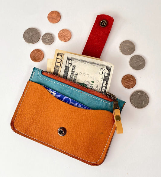 CardGuard Minimalist Leather Wallet in Primary Colors