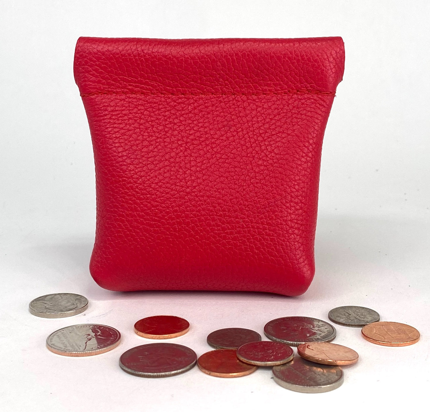 Red Squeeze Coin Pouch Purse