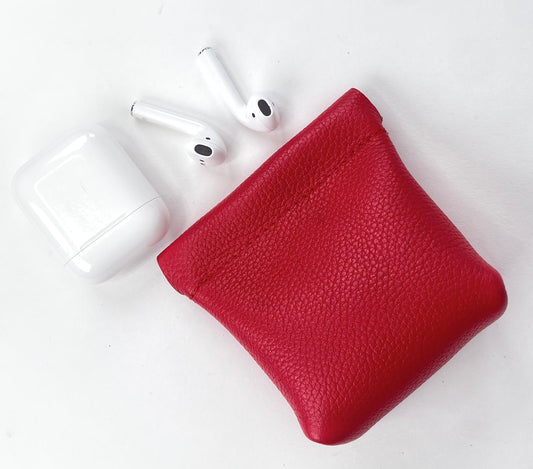 Red Squeeze Coin Pouch Purse