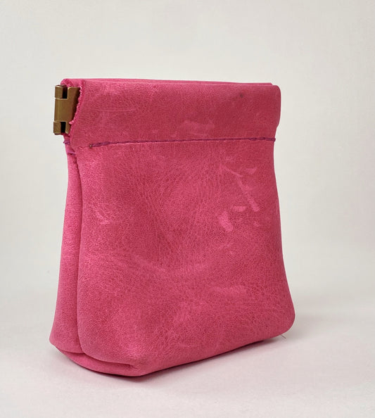 Magenta Squeeze Coin Pouch Purse